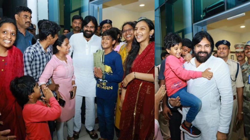 Pawan Kalyan Meets Fans at Gannavaram Airport
