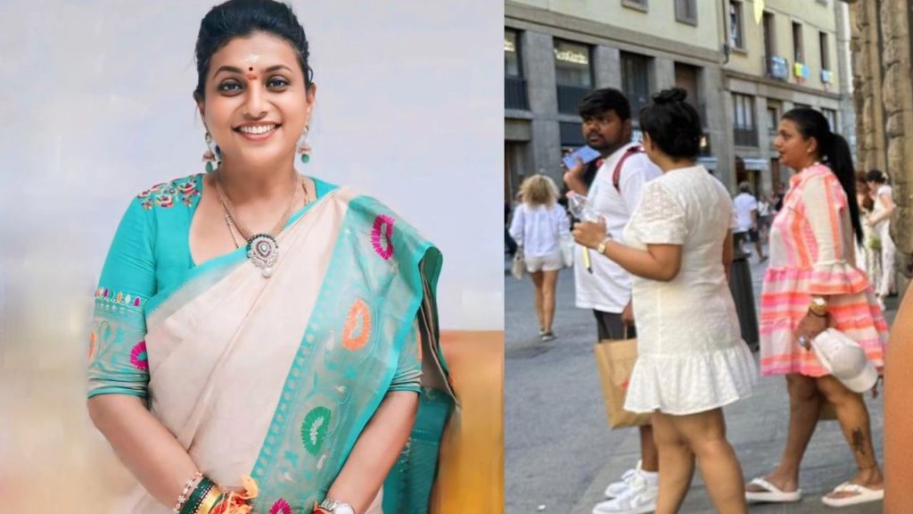 Actress Ex Minister Roja Went to Italy Vacation with Family Photo goes Viral