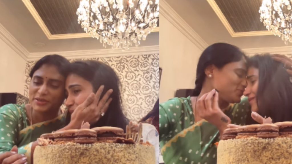 YS Sharmila Celebrated Tarakaratna Wife Alekhya Reddy Birthday Celebrations Emotional Video Goes Viral